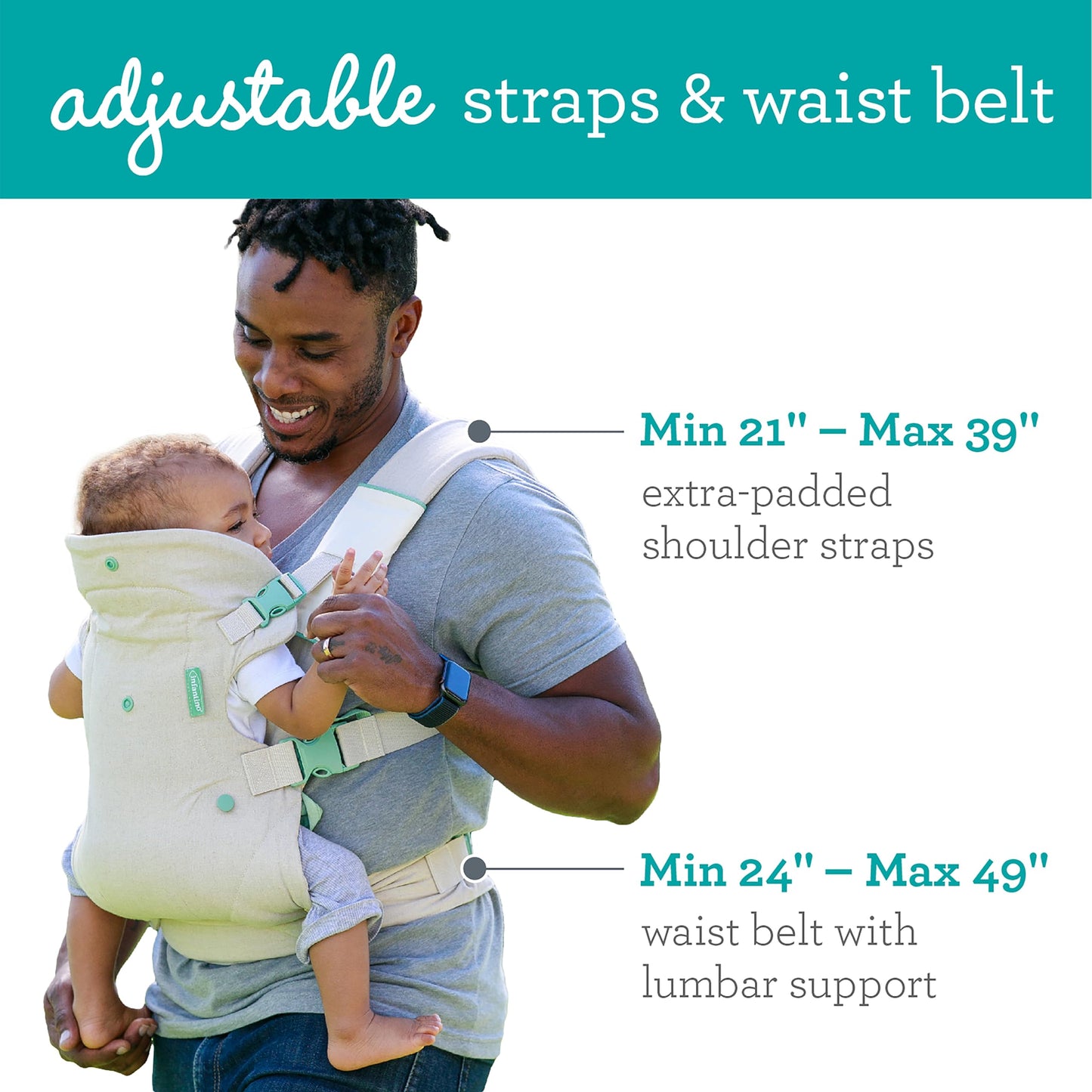 Infantino Flip 4-in-1 Nature & Nurture ergonoomiline kandekott, beež