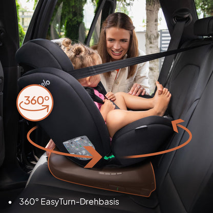 Lionelo Bastiaan i-Size 360° turvatool, 0-36 kg, 40-150 cm, Black Carbon