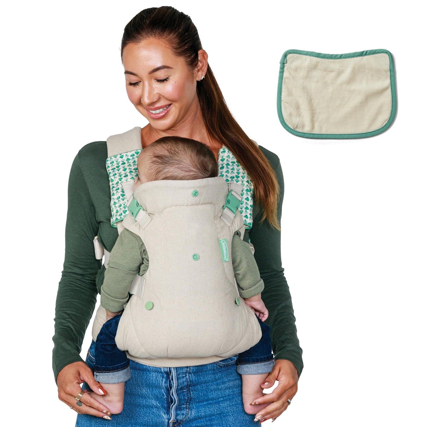 Infantino Flip 4-in-1 Nature & Nurture ergonoomiline kandekott, beež