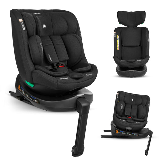 KikkaBoo i-SECURE 360° pöörlev i-Size turvatool 40–150 cm, must