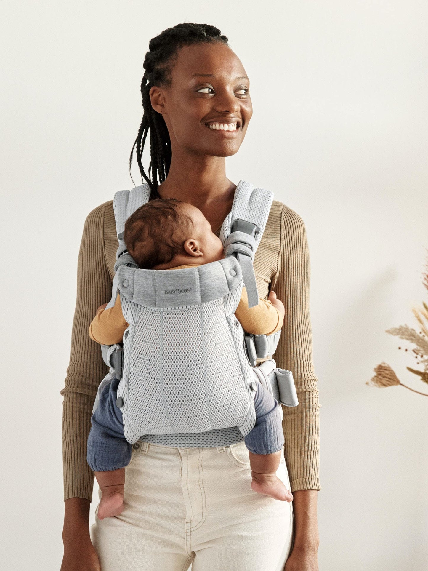 BabyBjörn kandekott Harmony 3D Mesh, hõbedane (3,2–18 kg)
