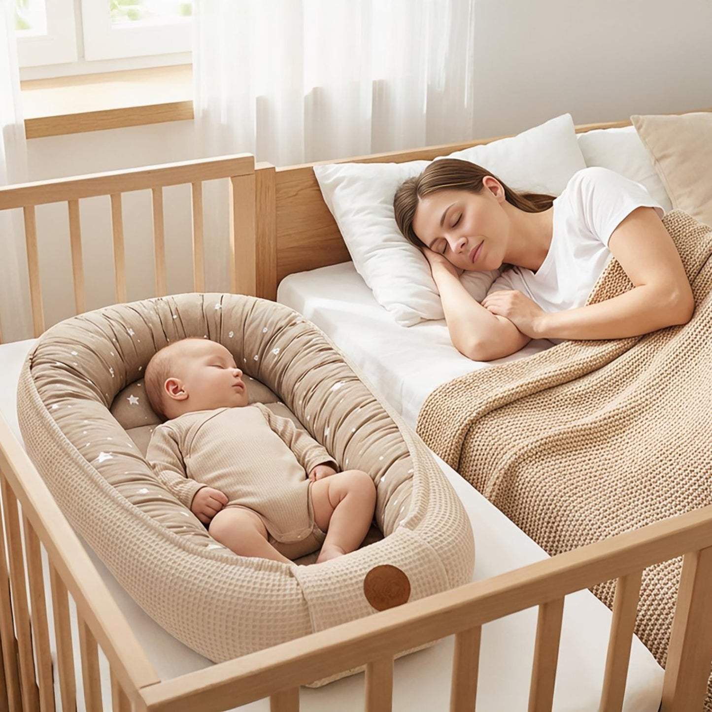 Totsy Baby beebipesa Baby Nest Pod, 90 × 50 cm – Deer Brown