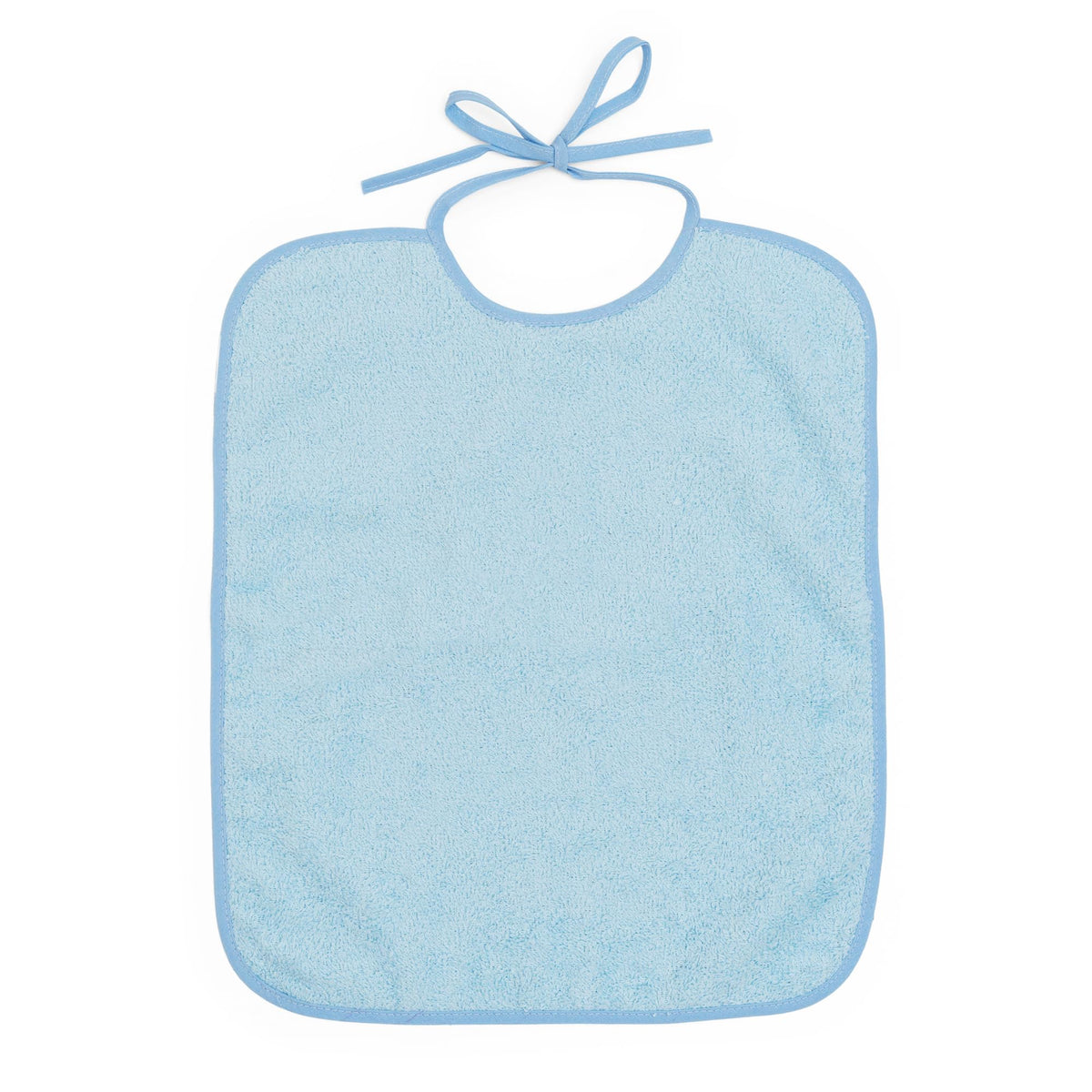 Ti TIN froteeruokalaput nauhakiinnityksellä, 3 kpl, 32 × 36 cm, sininen ja keltainen (1 vuoden iästä alkaen)