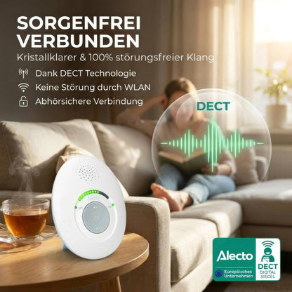 Alecto DBX110 DECT -itkuhälytin, valkoinen