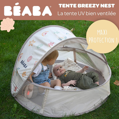 Béaba BreezyNest UV-beebitelk 2-ühes, 0-24 kuud, UPF50+, Clay Earth