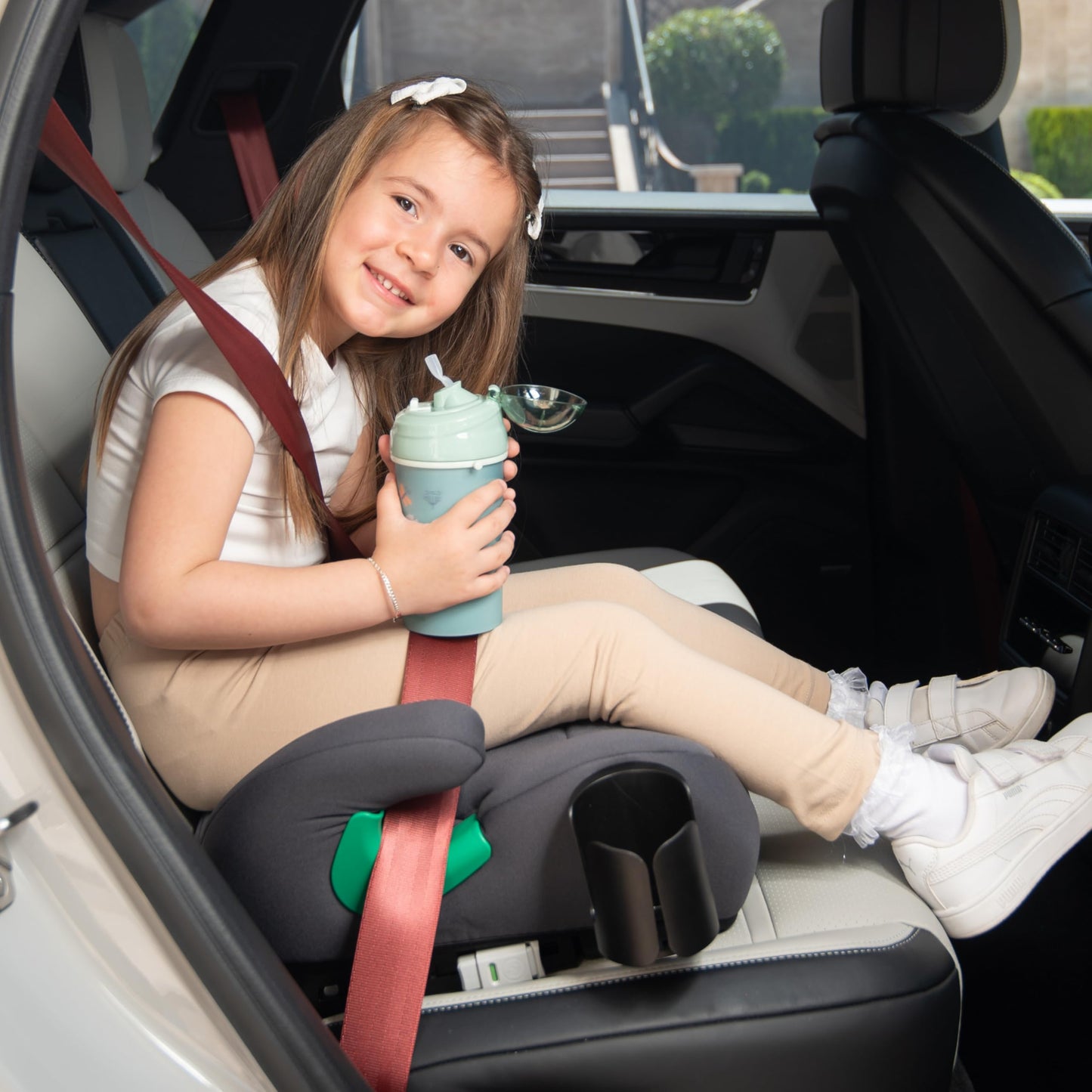 Kikka Boo i-Pop booster iste ISOFIX, i-Size, hall, 22-36 kg, 7-12 a