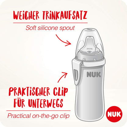 NUK Active Cup joogipudel pehme jooginokaga, 300 ml, 12+ kuud, Karupoeg Puhh