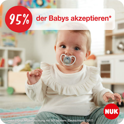 NUK Space Day & Night lutt 0-6 kuud, pimedas helendav, 4 tk