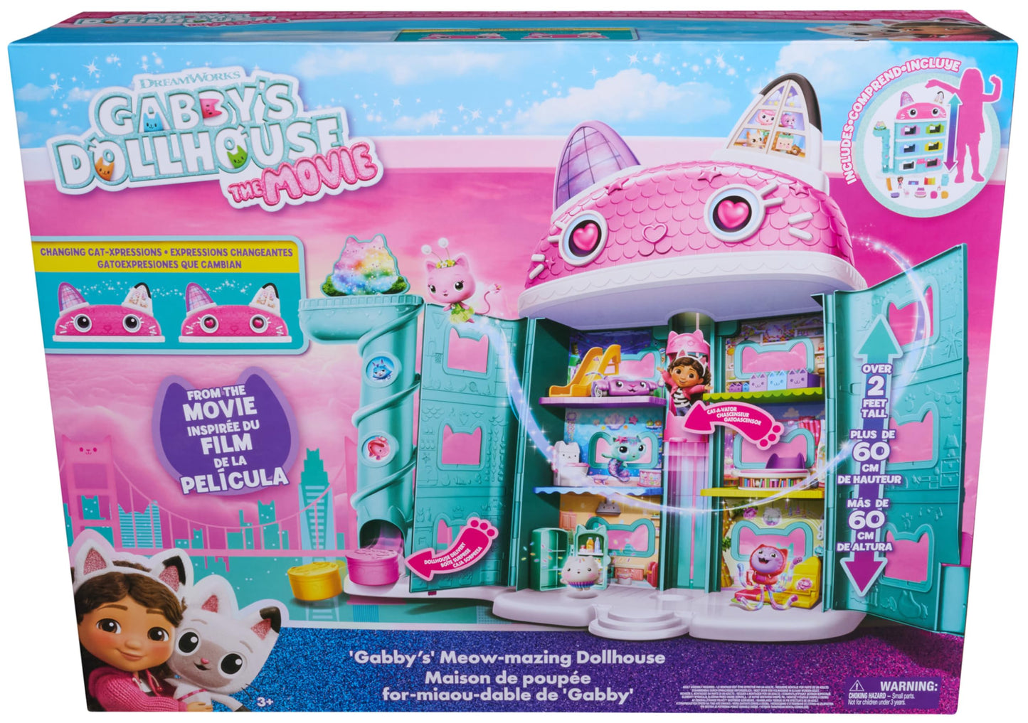 Gabby’s Dollhouse: The Movie suur nukumaja koos figuuri ja aksessuaaridega