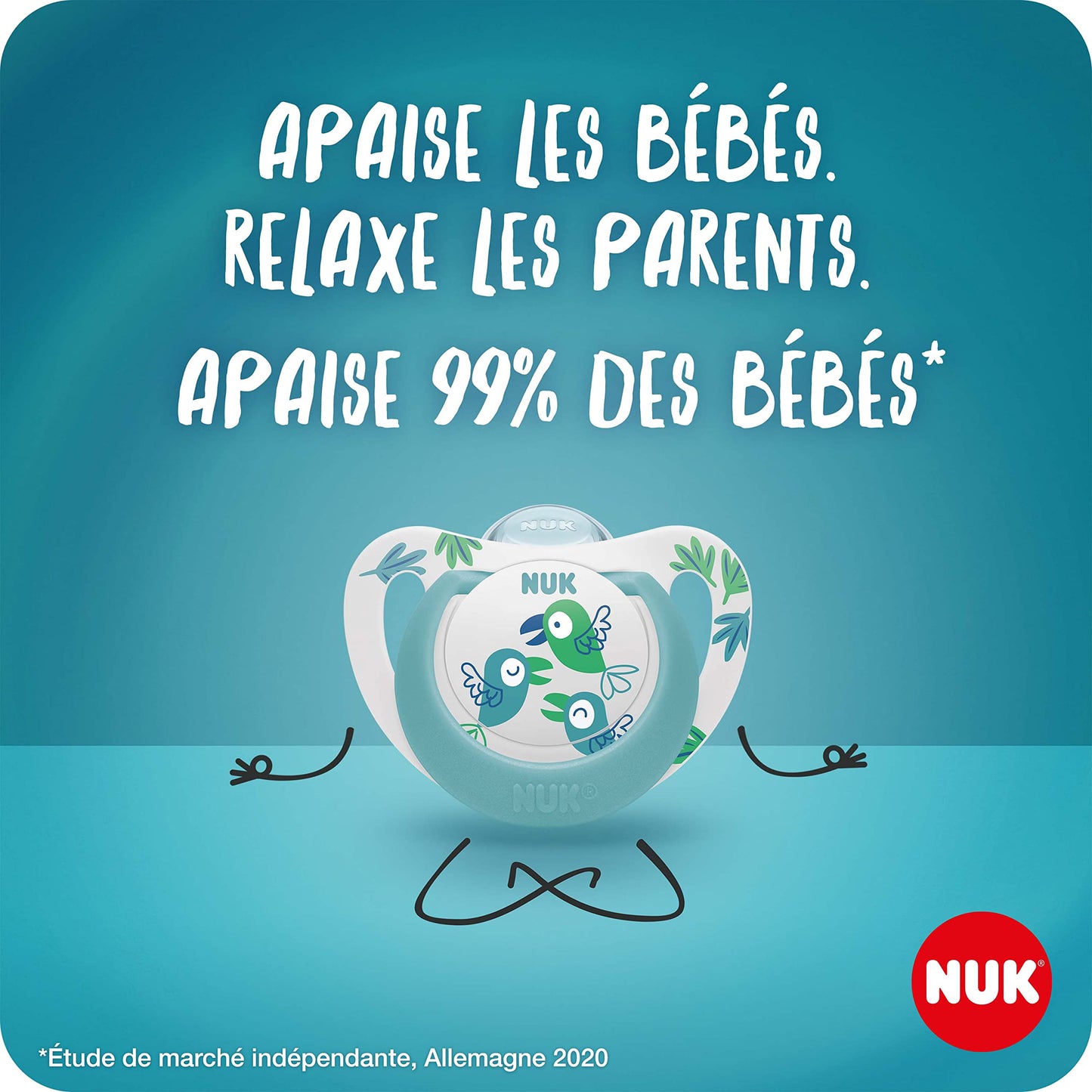 NUK Star Night & Day lutt 18-36 kuud, helendav, BPA-vaba silikoon, 2 tk