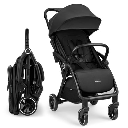 Kikka Boo CIELA kevyet matkarattaat, taittuu kokoon automaattisesti, 7,1 kg, musta, enintään 22 kg