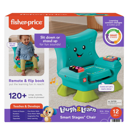 Fisher-Price Laugh & Learn Smart Stages õppetool (EN/DE/FR), 6–36 k, roheline