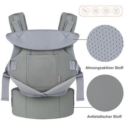 GAGAKU ergonoomiline kandekott puusatoega 0–36 kuud, salveiroheline