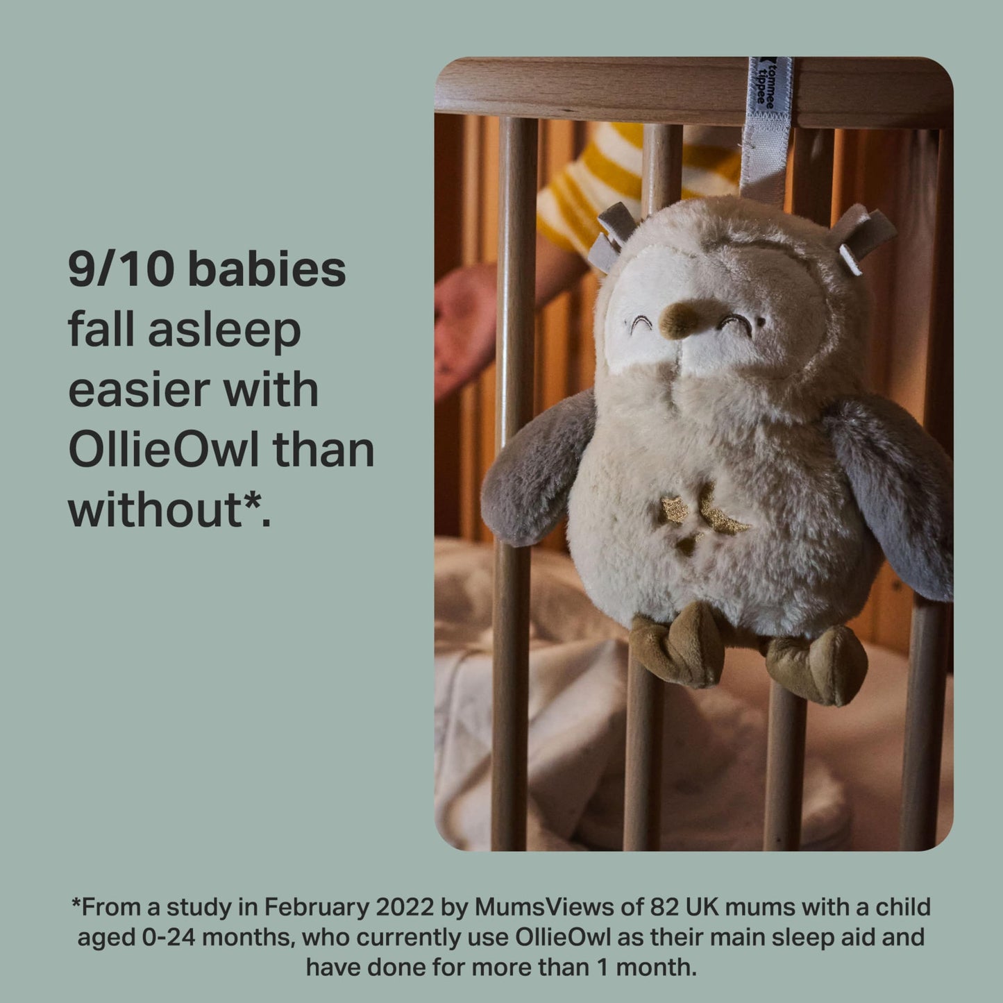 Tommee Tippee OllieOwl Deluxe helide ja valgusega uneabiline beebidele, CrySensor, USB-laetav