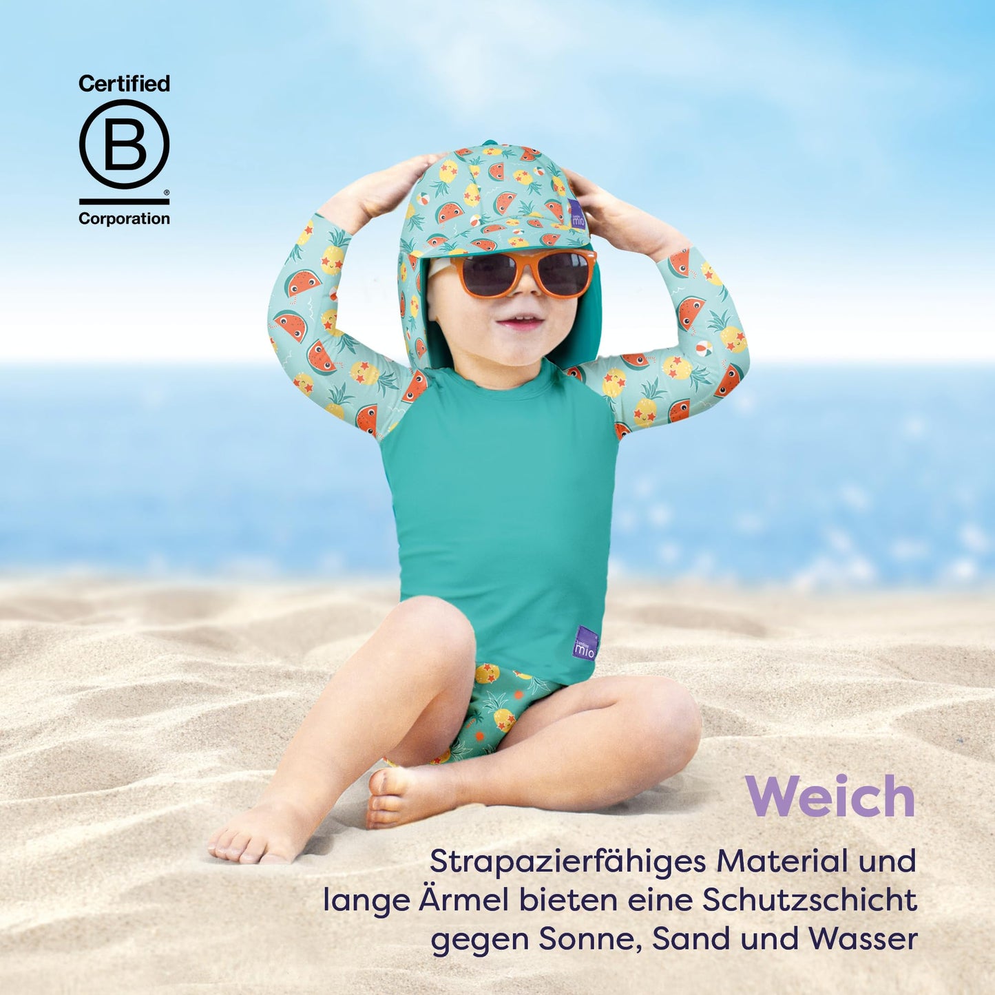 Bambino Mio pikkade varrukatega UV-kaitsega ujumissärk SPF 40+ 1–2 a