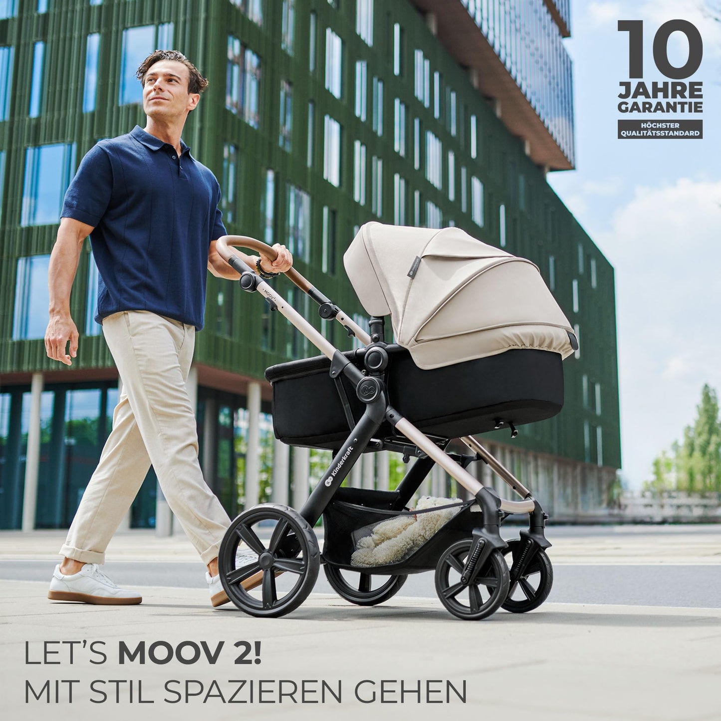 Kinderkraft MOOV2 AIR 3-ühes lapsevanker must, MINK PRO I-SIZE turvatooliga, kuni 27 kg