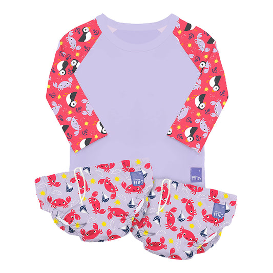 Bambino Mio uudelleenkäytettävä uimasetti SWSETXL NIC2, UPF 40+, vauvoille ja taaperoille