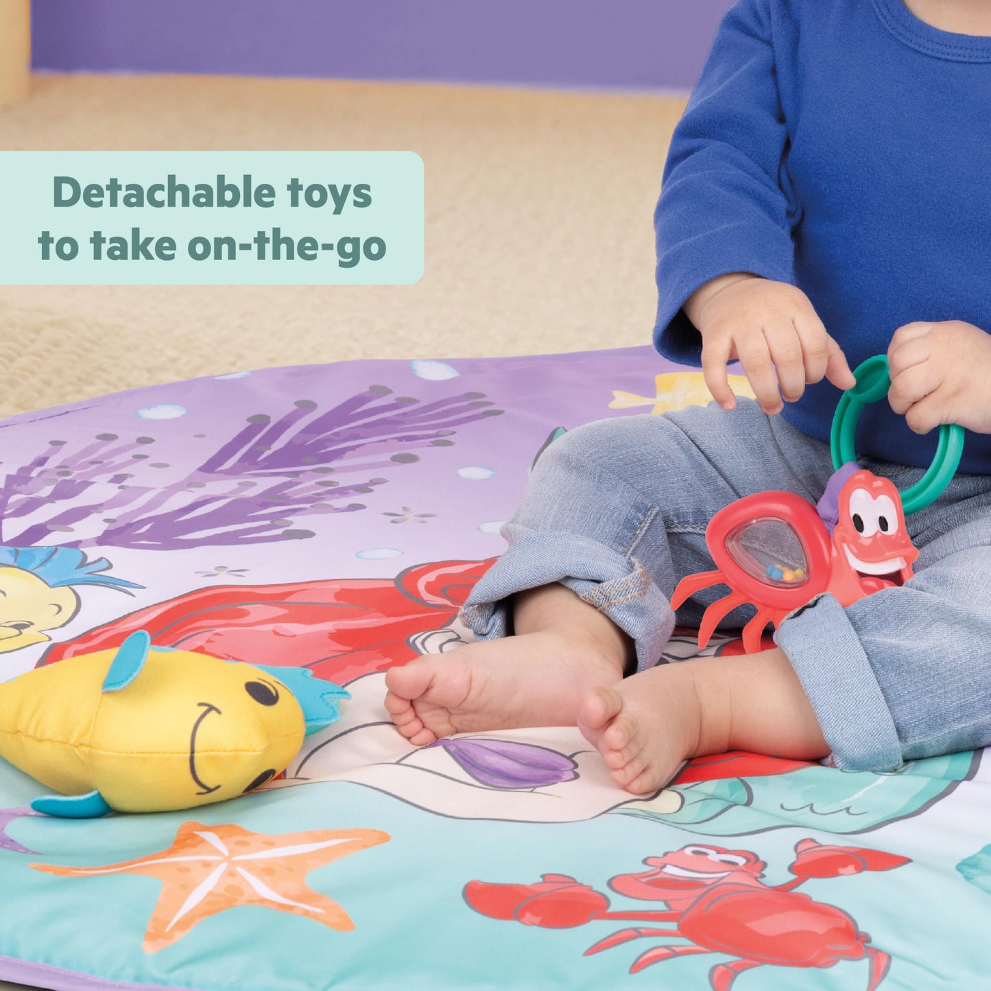 Bright Starts Disney Baby The Little Mermaid muusikaline mängumatt valgustega