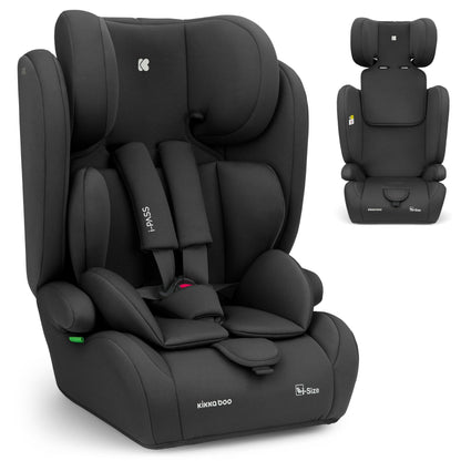 KikkaBoo i-PASS i-Size turvatool 9–36 kg (76–150 cm), must