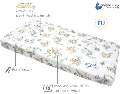 Medi Partners voodilina 60×120 cm, 100% puuvill, Safari muster