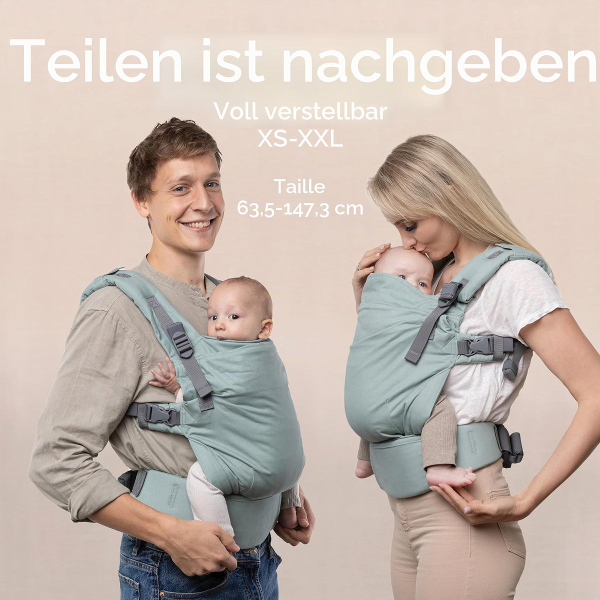 Boba X -kantoreppu vastasyntyneestä taaperoon, 3,2–20,4 kg, sininen (Sea Mist)