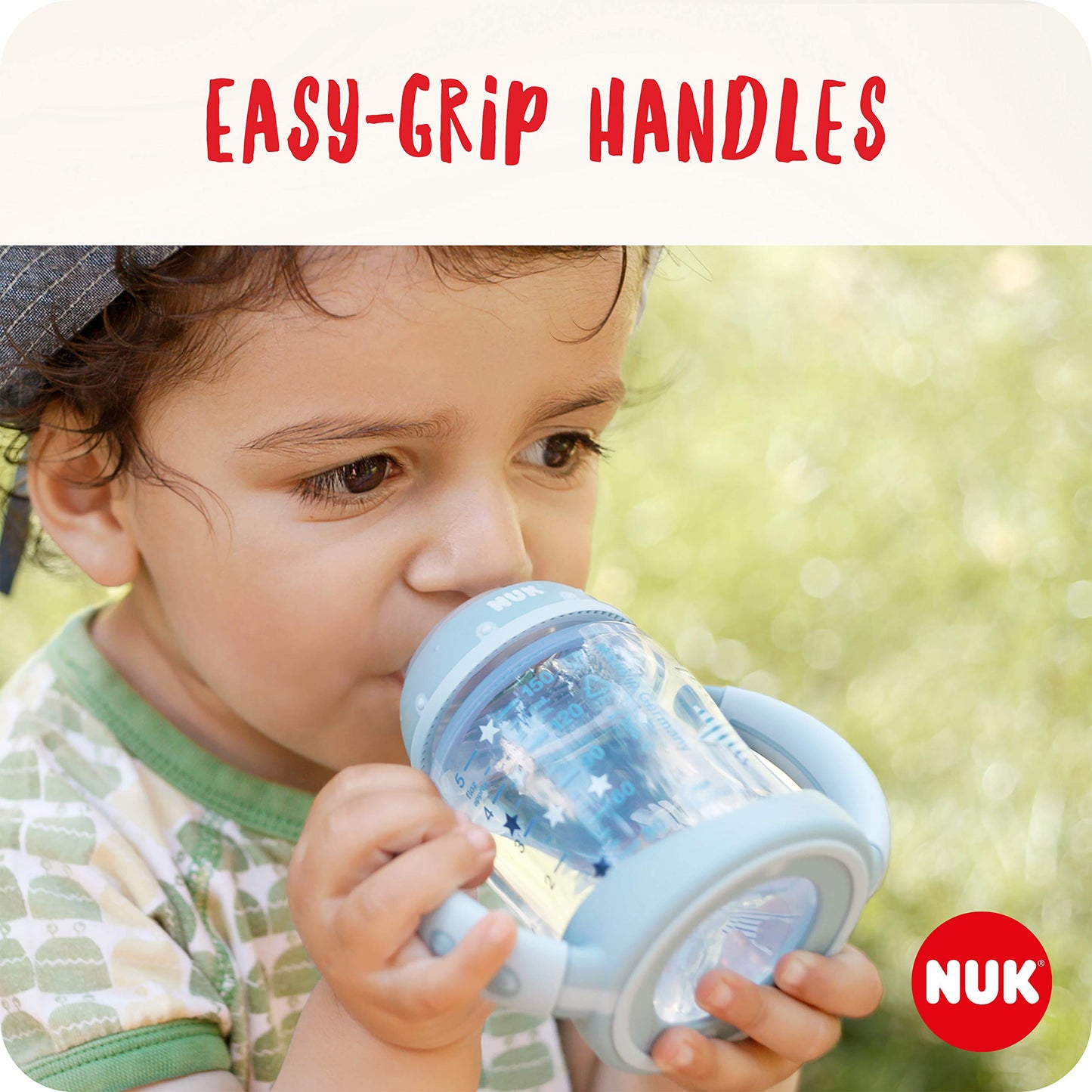 NUK First Choice joogitops sangadega, 150 ml, 6–18 kuud, roheline
