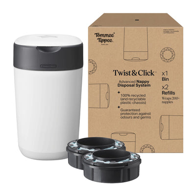 Tommee Tippee Twist & Click -vaippasäiliö ja 2 täyttökasettia