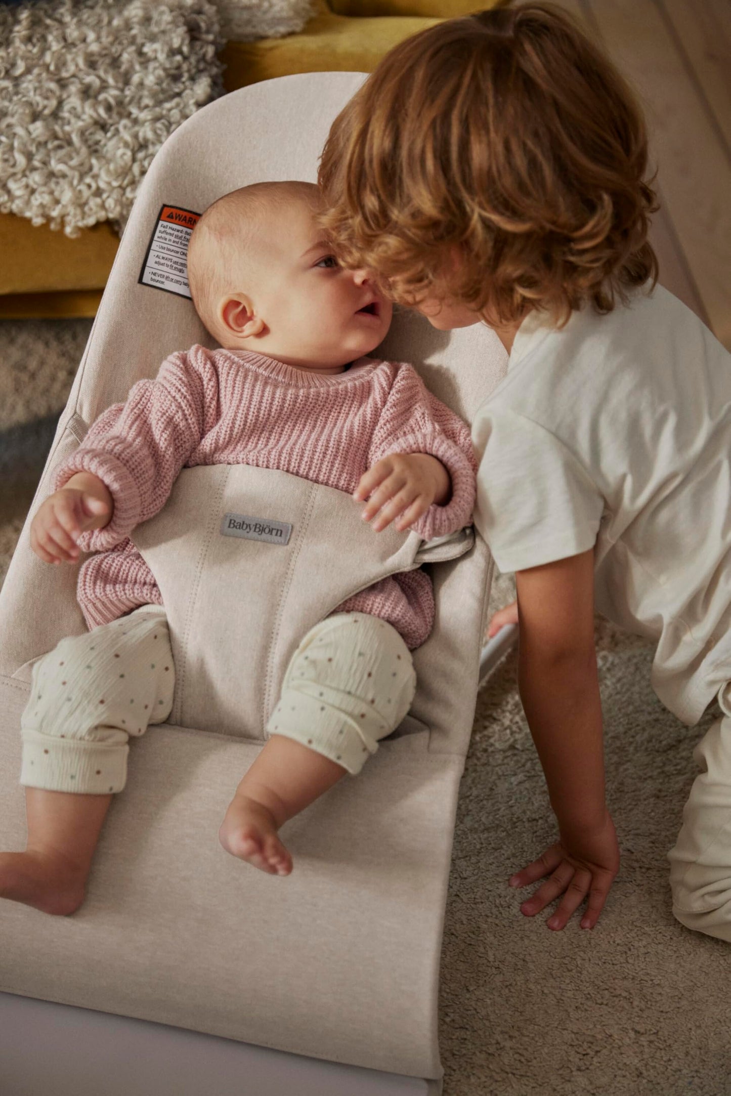 BabyBjörn Bouncer Bliss, Woven mélange, Light Beige beebikiik/bouncer