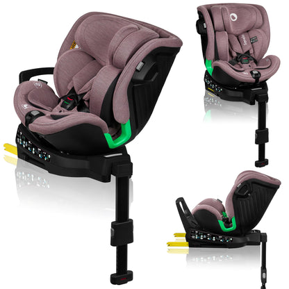 Lionelo HARMONY I-SIZE turvatool 360° pöörlev, roosa, 40-150 cm