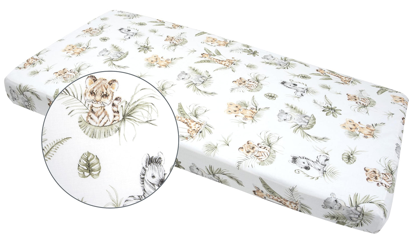 Medi Partners voodilina 60×120 cm, 100% puuvill, Safari muster