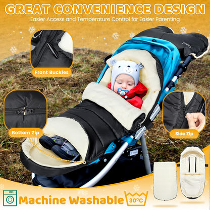 Orzbow universaalne talvine jalakate kärule 104 × 44 cm, must