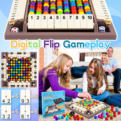 Yizemay 2-in-1 lauamäng “Shut The Box” ja vikerkaarehelmeste mäng
