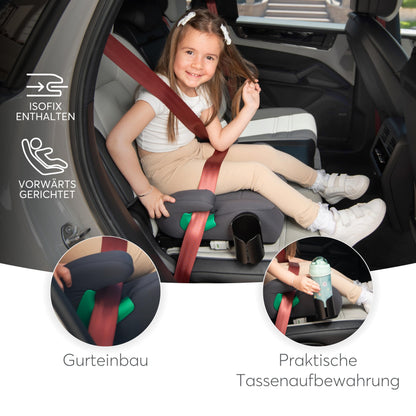 Kikka Boo i-Pop booster iste ISOFIX, i-Size, hall, 22-36 kg, 7-12 a