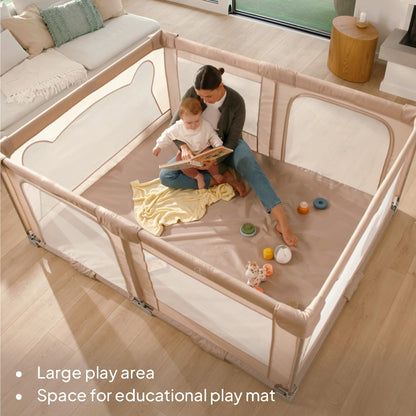 Lionelo Florence Easy Fold XL beebiaedik 150 × 180 cm, kokkupandav ja kerge, beež