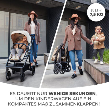 Kinderkraft NEWLY 4 in 1 vankrikomplekt, kuni 22 kg, hall