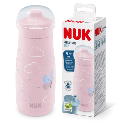 NUK Mini-Me joogitops lastele, 300 ml, Pink Butterfly (9+ kuud)