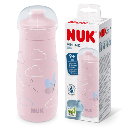 NUK Mini-Me joogitops lastele, 300 ml, Pink Butterfly (9+ kuud)