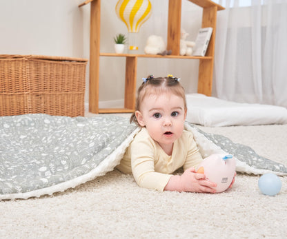 SUPERBE BEBE beebitekk musliinpuuvilla ja minky’ga, 75×100 cm, Woodland Animals