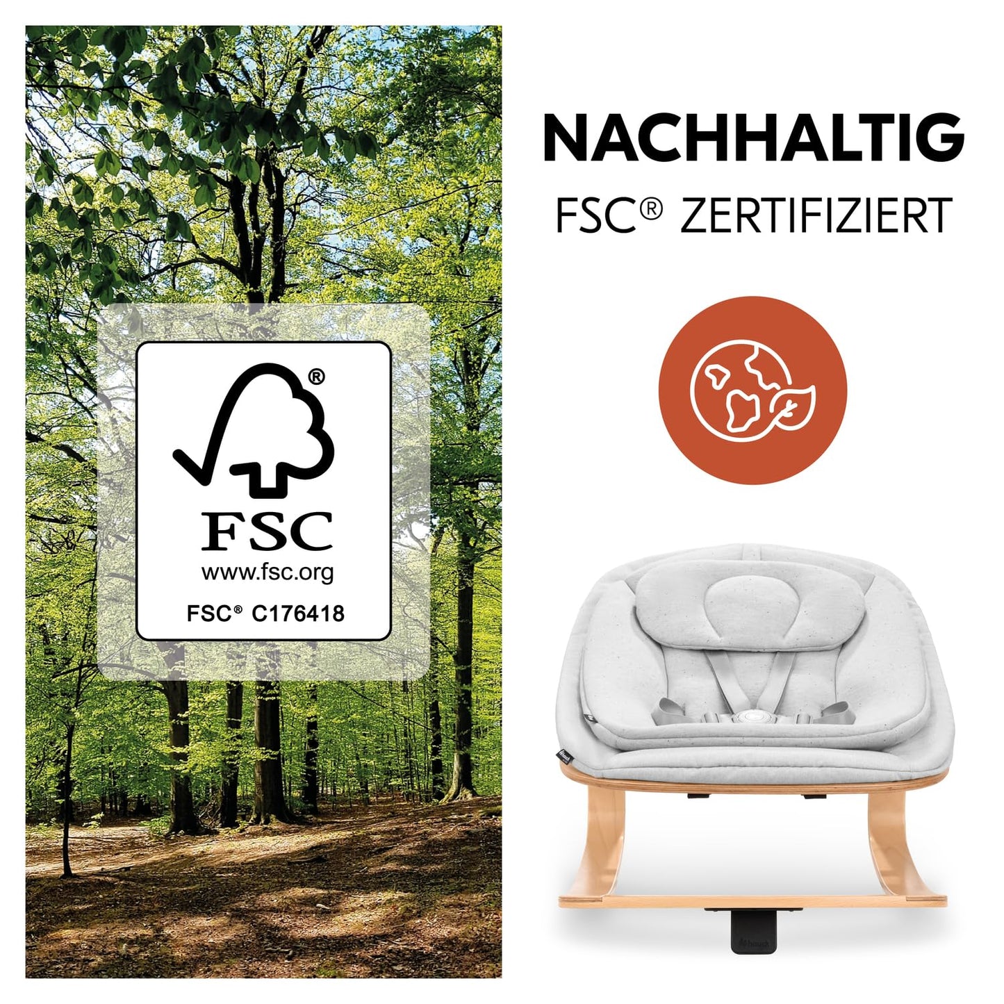 hauck Highchair Bouncer Eco beebikiik Hauck Alpha+ ning Beta+ söögitoolile