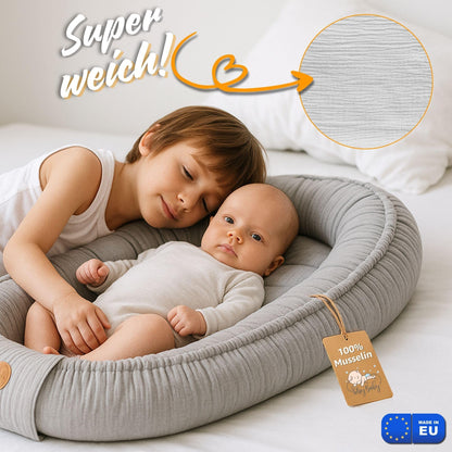 Totsy Baby musliinist beebipesa, 90 × 50 cm, beež/helepruun