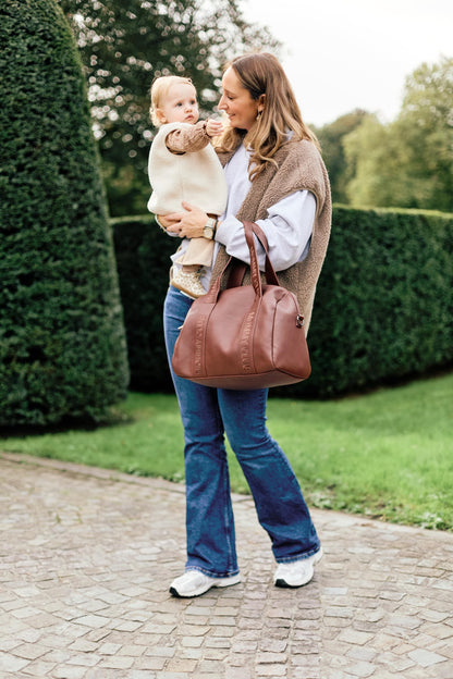 Childhome Mommy Club Signature beebitarvete kott 22L, punakaspruun