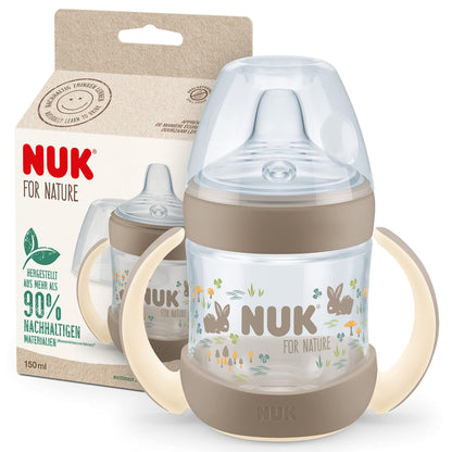 NUK for Nature joogitops 150 ml, 6–18 kuud, lekkekindel, temp.indikaatoriga, beez