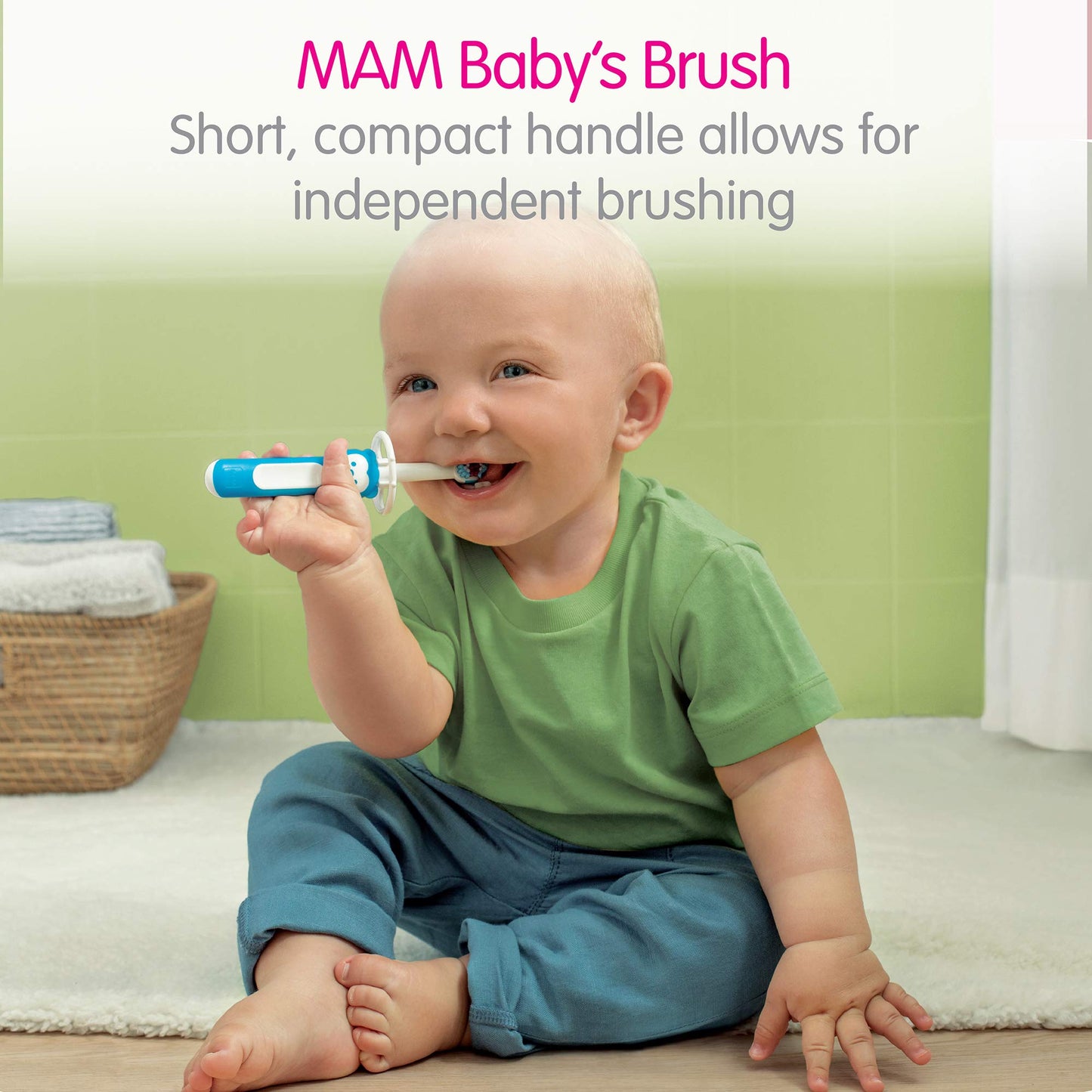 MAM Learn to Brush hambaharjakomplekt beebile (5+ kuud), sinine