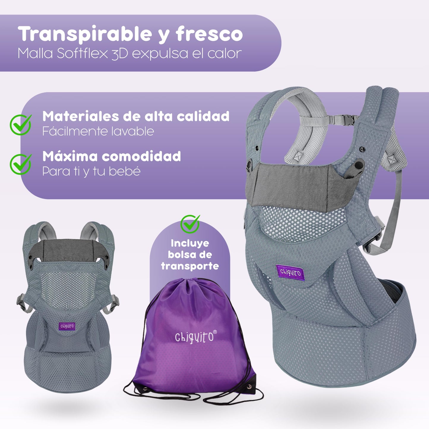 Chiquito Bubba Softflex kandekott (0–36 kuud)