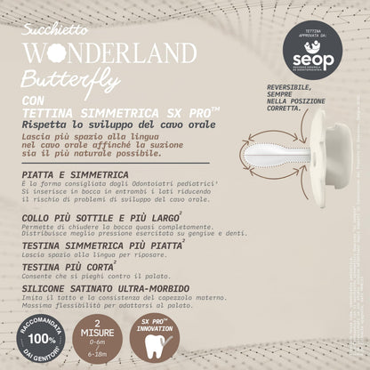 Suavinex Wonderland lutt 0–6 kuud, SX Pro silikoonlutiga, 2 tk, sinine