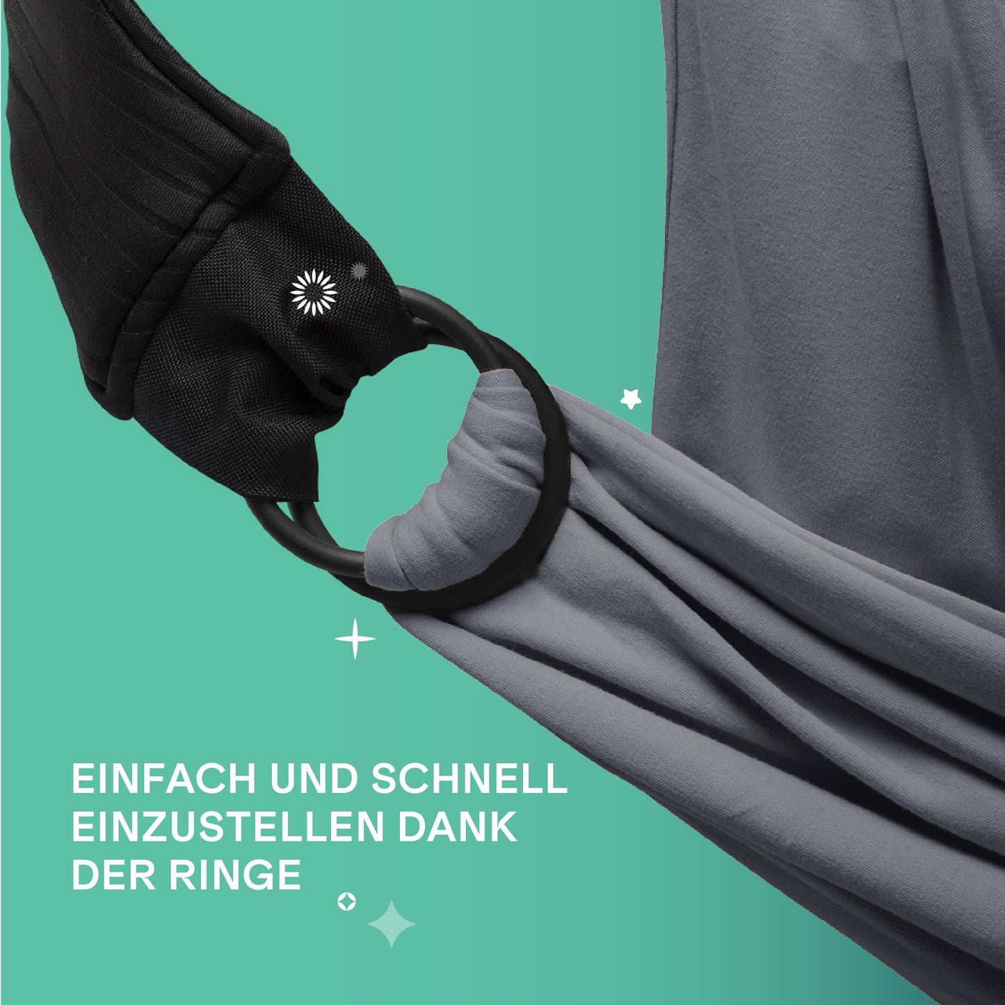 KOALA BABYCARE beebikandelina Cuddle Band 2.0, elastiline, kuni 15 kg, anthracite