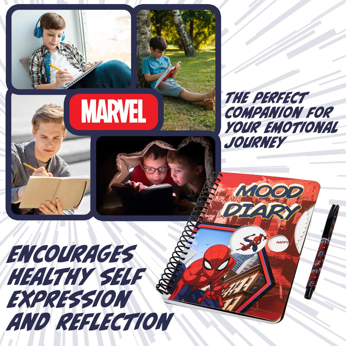 Marvel Spiderman emotsioonide päevik kleepsudega, 82 lk