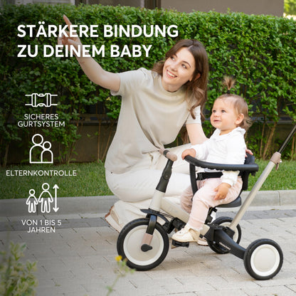 Kikka Boo FLIP 5-ühes jooksuratas ja kolmerattaline jalgratas, beež
