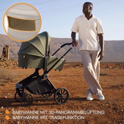 Lionelo Mika Plus 3-ühes vankrikomplekt, Beige Sand