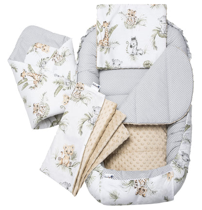 Medi Partners beebipesa komplekt 5-osaline 100 × 60 cm, Safari beež